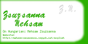 zsuzsanna mehsam business card